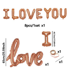 I love you letterballonnen – romantische decoratie