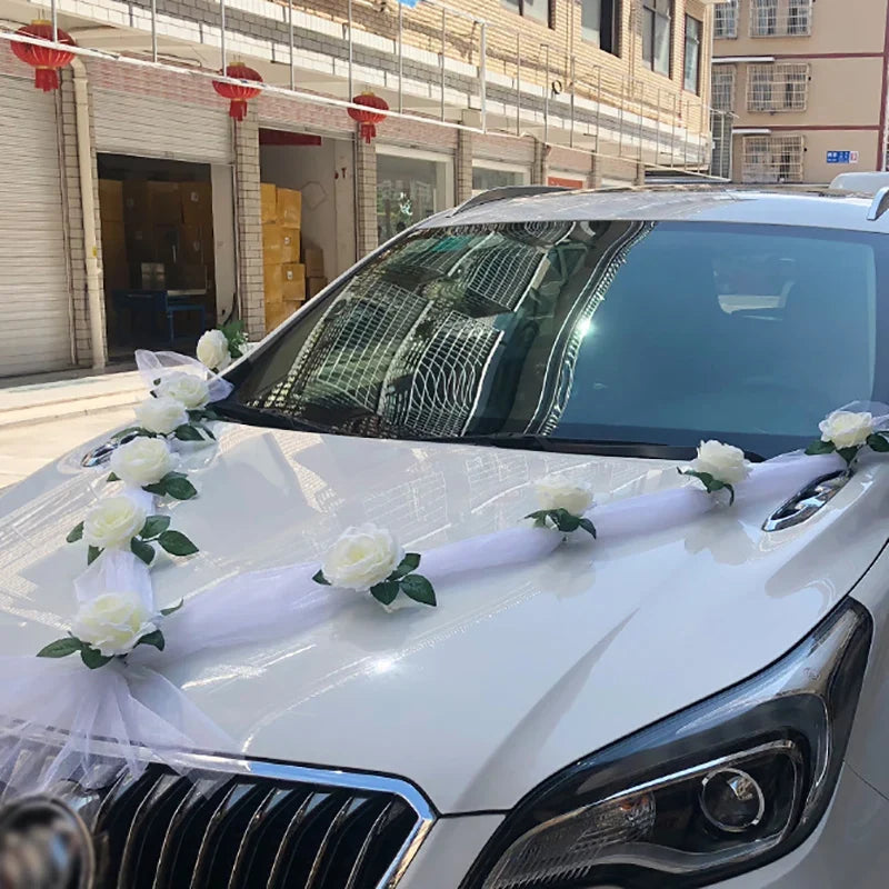 Witte Rozen Autodecoratie