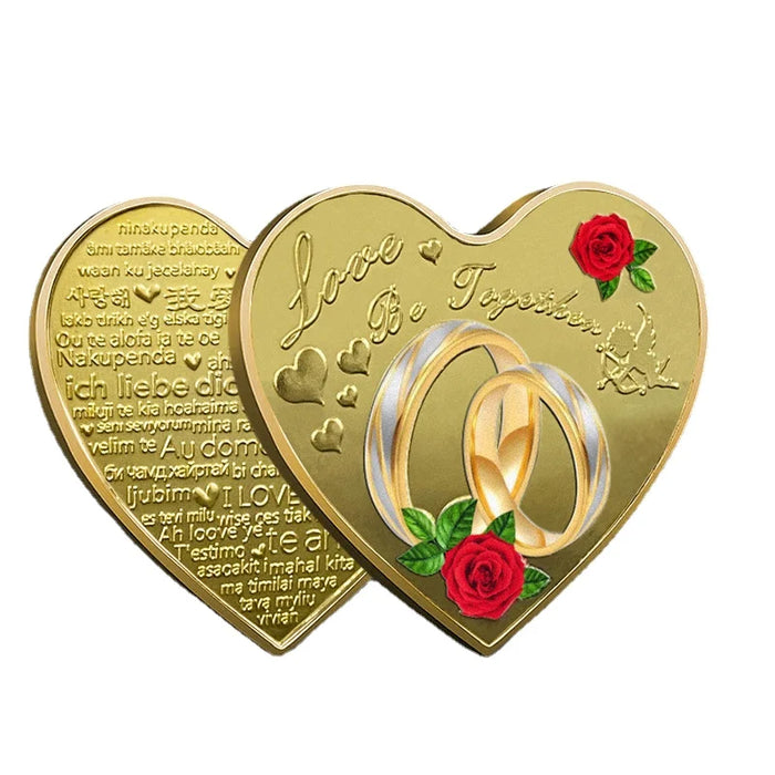 Hartvormige love coin – romantisch aandenken