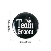 Team Groom Badge Pins